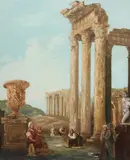 Paolo Panini, Architectural Capriccio with Roman Ruins, oil on canvas