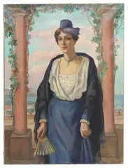 Jean Pierre Julien, L'Arlesienne, oil on stretched canvas