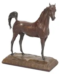 Edwin Bogucki, Egyptian Stallion, Patinated bronze sculpture