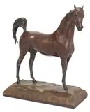 Edwin Bogucki, Egyptian Stallion, Patinated bronze sculpture
