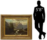 Ferdinand Hofbauer, Alpine Mountain Landscape, oil on canvas