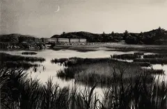 Stow Wengenroth, "Evening Train" Wiscasset, Lithograph