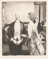 George Bellows, The Parlor Critic, Lithograph