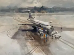 Jon Legere, Arrival, Watercolor on paper