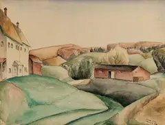 Arnold Wiltz, Hudson Valley, 1929, Watercolor on paper