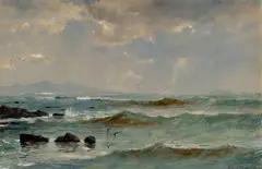 Seascape by Edmund Darch Lewis, 1902, Watercolor on paper, sold Aug 2026