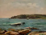 Charles Waltensperger, Cushing Island, Portland Harbor, Maine, Oil on board