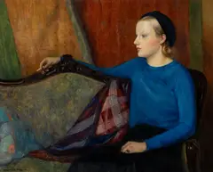 Walter Frankl, The Blue Sweater, Oil on canvas