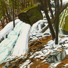Neil Welliver, Study for Aqua Spring #2, 1997, Oil on canvas