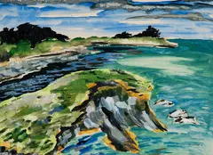 Howard Rackliffe, Quiet Cove, 1966, Watercolor on paper