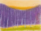Wolf Kahn, Purple Trees, Pastel on paper
