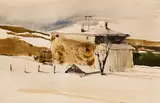 Andrew Wyeth, Kuerner's Farm, Watercolor on paper