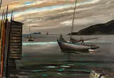 Stephen Etnier, Tropic Night, 1951, Oil on canvas