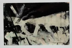 Joseph De Martini, Black and White Abstract, c. 1955, Oil on paper