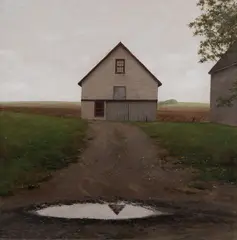 Linden Frederick, Aroostook Barn, 1993, Oil on linen
