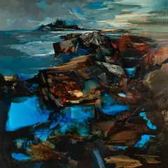 Laurence Sisson, Summer Storm, Oil on masonite
