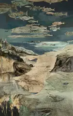 Laurence Sisson, Coastal Dreamscape, Oil on masonite