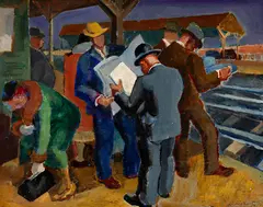 James Daugherty, The Station, 1944, Oil on board