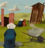 Frank Whipple, Brick by Brick, Oil on board