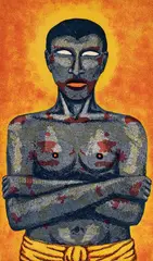 Alison Saar, Tatoo, 1994, Softground etching and aquatint on paper