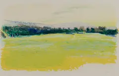 Wolf Kahn, Flood Plain, 1985, Color lithograph