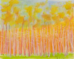 Wolf Kahn, Yellow Spring, Pastel on paper