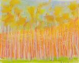 Wolf Kahn, Yellow Spring, Pastel on paper