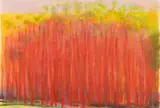Wolf Kahn, Predominately Red II, Pastel on paper