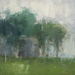 Stuart Shils, House and Trees, Windy Day, 2002, Oil on panel