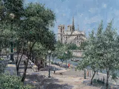 Peter Rolfe, Notre Dame, 2007, Oil on canvas laid to panel