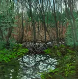Neil Welliver, Beaver Dam, c. 1980, Oil on canvas