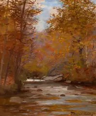 Daniel Francois Santry, Ammonoosuc River, Oil on canvas