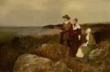 George Henry Boughton, Looking to the Sea, Oil on canvas laid to board
