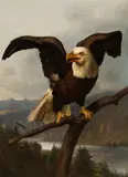 John Henry Dolph, Eagle, Oil on canvas