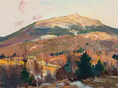 Charles Curtis Allen, Monadnock Sunrise, Oil on canvas laid to board