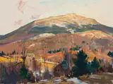 Charles Curtis Allen, Monadnock Sunrise, Oil on canvas laid to board