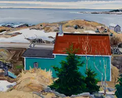 Christopher Huntington, End of April, New Haven, 1982, Oil on canvas