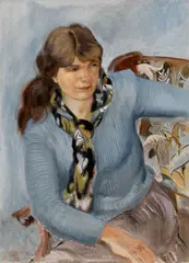 Seated Lady in Pale Blue by Emily Lansingh Muir, Oil on canvas, offered Aug 2026