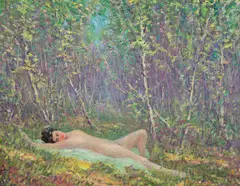 Harry Leslie Hoffman, Nude, Oil on board