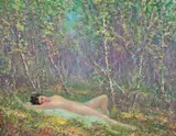 Harry Leslie Hoffman, Nude, Oil on board