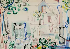 Henry Kallem, Window, Monhegan, Watercolor on paper