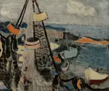 Eric Isenburger, The Cove Through the Nets, 1947, Oil on canvas