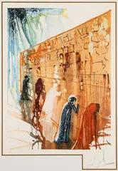 The Wailing Wall by Salvador Dalí, Lithograph, sold Aug 2026