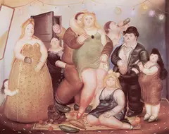 Fernando Botero, Party Scene, Lithograph