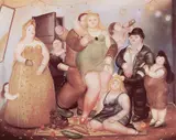 Fernando Botero, Party Scene, Lithograph