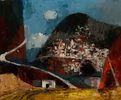 Richard M. Powers, Taxco, 1955, Oil on board