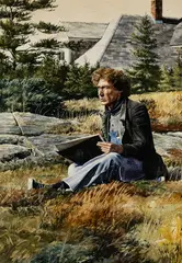 Ronal Parlin, Portrait of Jamie Wyeth, 1979, Watercolor on paper