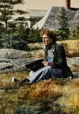 Ronal Parlin, Portrait of Jamie Wyeth, 1979, Watercolor on paper