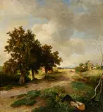Johann Jakob Stadler, Country Scene, Oil on panel