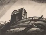 Rockwell Kent, Lone Cabin, 1926, Lithograph